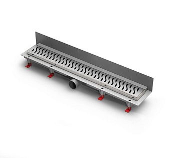 Душевой лоток 65 см Creto Zigzag CRE-650 ZN-P с решеткой, хром