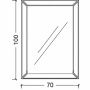 Зеркало VOGUE 70x100, зеркальная рама 529_1 Boheme