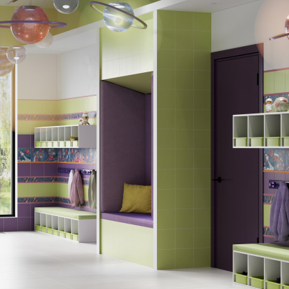 Керамический декор VT\A379\5009 Космос синий (20см*20см*6,9мм) (10шт/0,4м2) Космос 1, шт.