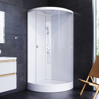 W88C-301-090WT64 X-Joy кабина душевая, 90х90, стекло прозрачное, профиль Белый