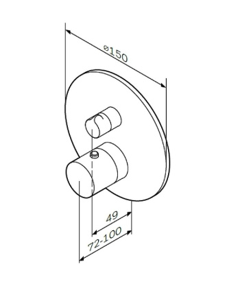 Смеситель Для душа с термостатом, монтируемый в стену F8075600 Like