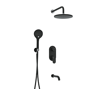 A177471 Встраиваемый комплект для ванны с верхней душевой насадкой, лейкой и изливом Wasserkraft