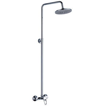 Смеситель Rossinka B35-44 для душа с регулируемой высотой штанги и лейкой "Тропический дождь"