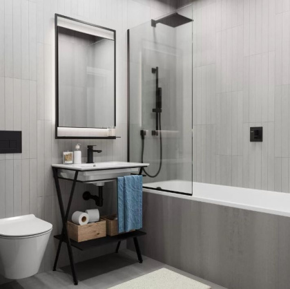 Настенная плитка 11234R Про Дабл серый светлый матовый обрезной 30х60х9 (7 шт/1,26 м2), м2