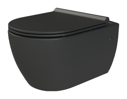 Унитаз подвесной NERO с крышкой ультра слим и микролифтом_Комплект