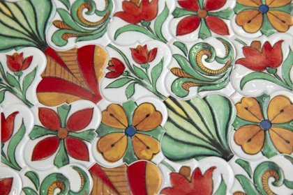 Декор 6 VT\A314\65000 Авейру красный/зеленый/оранжевый (6,5см*6,5см*7мм) (26шт/0,11м2) глянец, шт Декор 6 VT\A314\65000 Авейру красный/зеленый/оранжевый (6,5см*6,5см*7мм) (26шт/0,11м2) глянец, шт