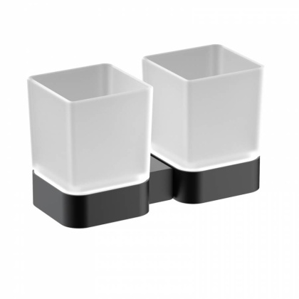 Стакан для зубных щеток двойной Timo Selene 14034/03 черный Стакан для зубных щеток двойной Timo Selene 14034/03 черный