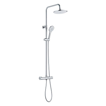 Смеситель для душа с термостатом и верхним душем, хром TERMO, арт. 34291TM