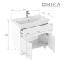 Тумба Onika Стрим 80 напольная, белая (ум. Фостер 80) Тумба Onika Стрим 80 напольная, белая (ум. Фостер 80)