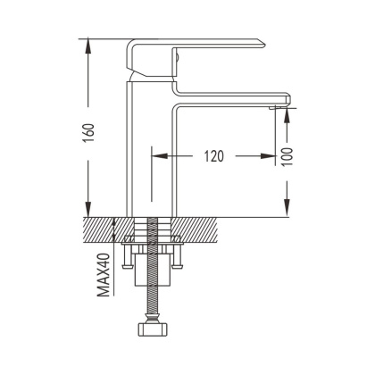 Смеситель для раковины латунь, хром S8801 Смеситель для раковины латунь, хром S8801