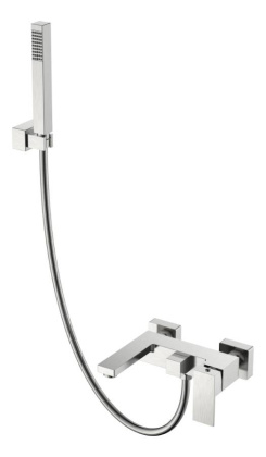 Смеситель для ванны с душем Qubic Brushed Nickel Смеситель для ванны с душем Qubic Brushed Nickel