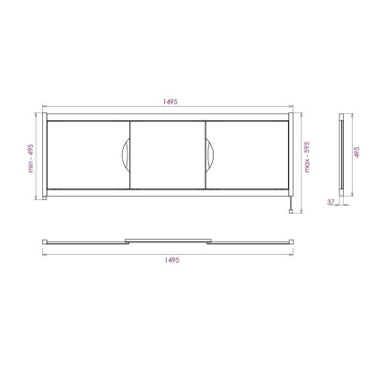 Экран под ванну Onika Лагуна 150 белый