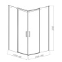 Душевой уголок Dice VSS-4D100CLB, 1000*1000, черный, стекло прозрачное