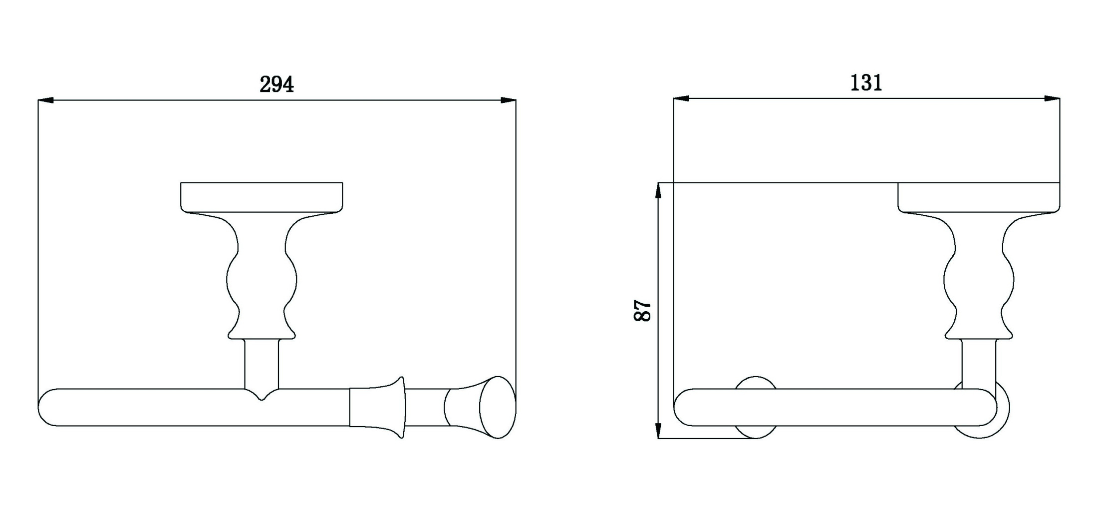 Держатель туалетной бумаги RUSH Crete, 13х29х8 см, цвет бронза, CR35110