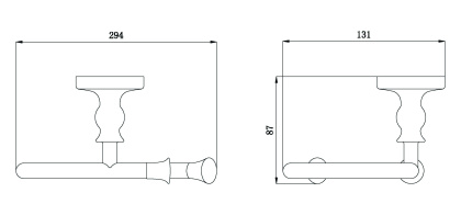 Держатель туалетной бумаги RUSH Crete, 13х29х8 см, цвет бронза, CR35110