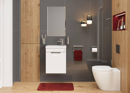 Тумба Onika Комо 45 подвесная, белая (ум. Фостер 45)