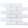 Керамическая мозаика, Metro White Glossy 45х145, Brick & Metro