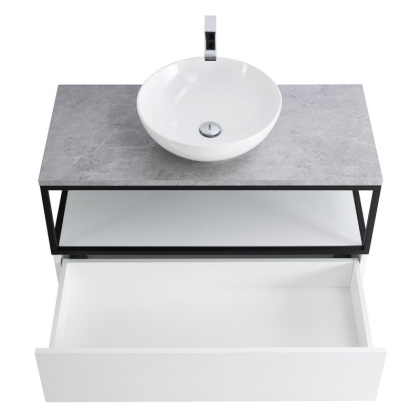 Столешница из керамогранита без отверстия под смеситель 1000x460 KEP-100-MCO-W0 Marmo Crema Opaco