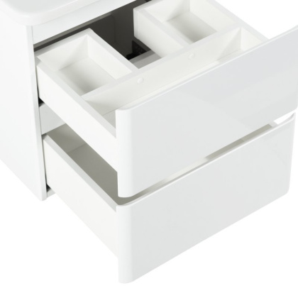 Тумба с раковиной подвесная  BelBagno ALBANO-CER 50 Rovere Vintage Bianco, раковина белая