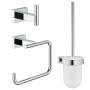 Комплект Grohe Essentials Cube из 3 предметов, 18х59 см, хром, 40757001