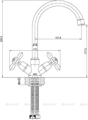 Смеситель для кухни Aquanet Opera SD98905