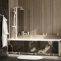 Leine 35P02-110WHITE Fixed Стеклянная шторка на ванну Wasserkraft