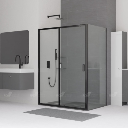 Душевой уголок RGW CL-48B (CL-14B + Z-050-1B) 1100x700