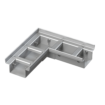 Дренажный угловой желоб 100 мм регулируемый, нержавеющая сталь