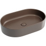 Умывальник чаша накладная овальная (цвет Темно-Коричневый Матовый) Element 608*385*122мм