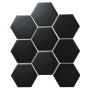 Керамическая мозаика, Hexagon Big Black Matt 95x110, Geometry