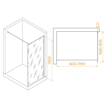 Душевая перегородка RGW WA-002W, RGW 35100209-15 Душевая перегородка RGW WA-002W, RGW 35100209-15