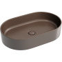 Умывальник чаша накладная овальная (цвет Темно-Коричневый Матовый) Element 608*385*122мм
