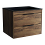 База под раковину Chiara 2D 600 подвесная, 2 выкатных ящика soft-close, C.Oak