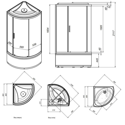 W88C-401A-090WT X-Joy Deep кабина душевая  90x90, 1/4 круга,  профиль белый, стекло прозрачное W88C-401A-090WT X-Joy Deep кабина душевая  90x90, 1/4 круга,  профиль белый, стекло прозрачное