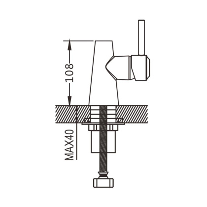 Отдельный  корпус для кухонного смесителя с гайкой, S143, Латунь хром, Shevanik