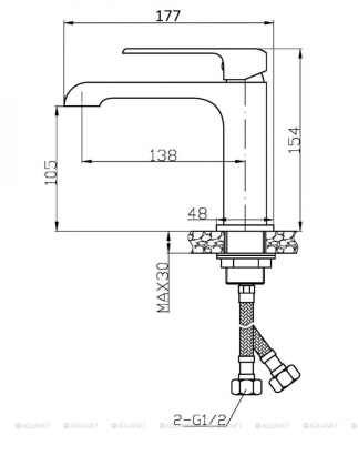 Agger Magic A3002100 Однозахватный смеситель для раковины, хром Agger Magic A3002100 Однозахватный смеситель для раковины, хром