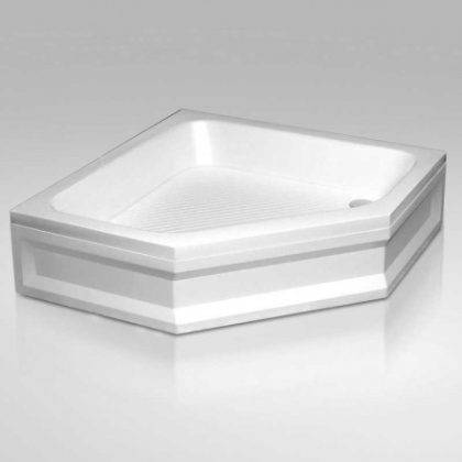 Душевой поддон RGW BT/CL-S 16180500-51-A 100 x 100 см акриловый, трапеция, цвет белый