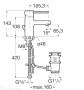 Смеситель для раковины ROCA Targa 75A3060C0M Смеситель для раковины ROCA Targa 75A3060C0M