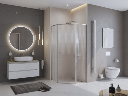 Душевой уголок BelBagno UNO-195-P-1-90-C-Cr