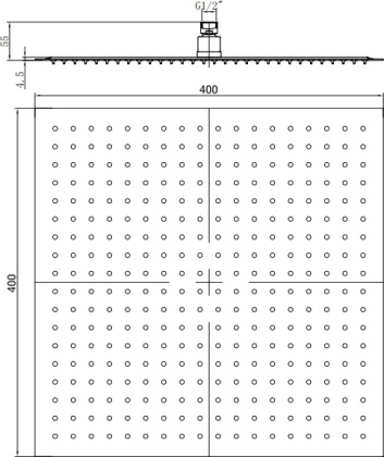 Верхний душ RGW Shower Panels SP-82-40 B 21148240-04 Черный Верхний душ RGW Shower Panels SP-82-40 B 21148240-04 Черный
