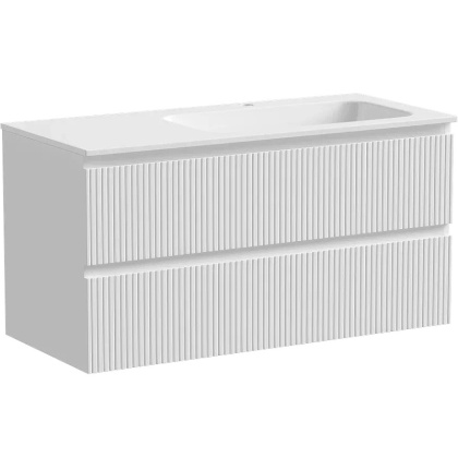 Тумба подвесная SANCOS Snob T правая 995х445х500, c двумя ящиками оснащенными доводчиками, Bianco , арт.SNT100RW