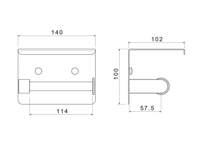 Бумагодержатель с полкой AQUATEK AQ4939CR ЕВРОПА