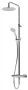 LEAF-CDA-23-L-01 Душевая стойка телескопическая, с верхним и ручным душем, верхний душ диаметр 230 мм АБС пластик, исполнение Хром