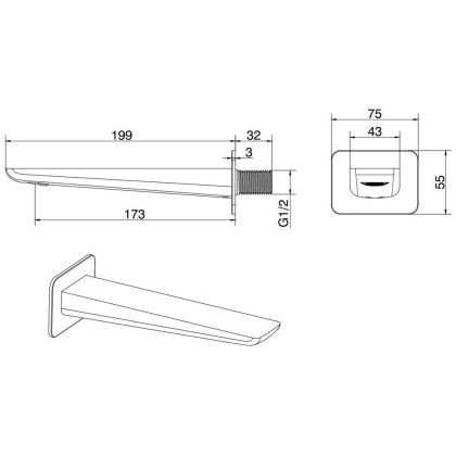 Излив Allen Brau Infinity 5.21020-31 черный матовый