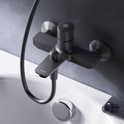 F85A10522 X-Joy TouchReel Смеситель д/ванны/душа Нажимной, чёрный F85A10522 X-Joy TouchReel Смеситель д/ванны/душа Нажимной, чёрный