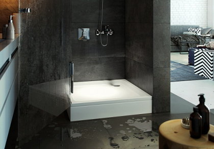 Душевой поддон Акватек 90 DP-0000004 с ножками квадратный