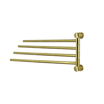 K-1034BRUSHED GOLD Держатель полотенец четверной K-1034BRUSHED GOLD Держатель полотенец четверной