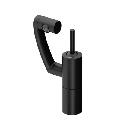 290217364 Arc Смеситель для умывальника, поворотный излив 186 мм (Черный)