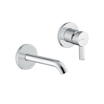 Смеситель для раковины LINEA однорычажный настенный, хром глянец