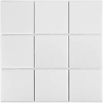 Керамическая мозаика, White Matt 97х97, 10х10 см